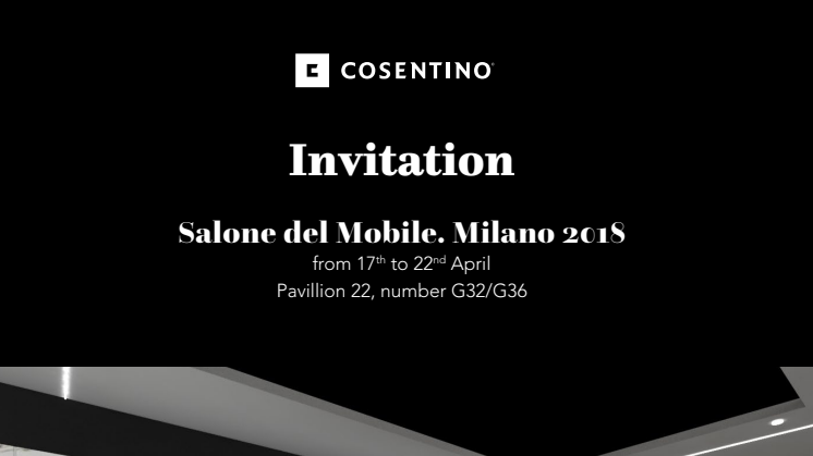 Cosentinokoncernen på Milanos Designvecka 17e-22a april 2018