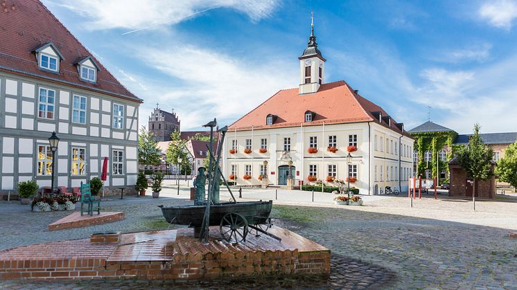 Angermünde ist eine Station auf den Radrouten zu den historischen Stadtkernen in Brandenburg. Foto: TMB-Fotoarchiv/Steffen Lehmann. 