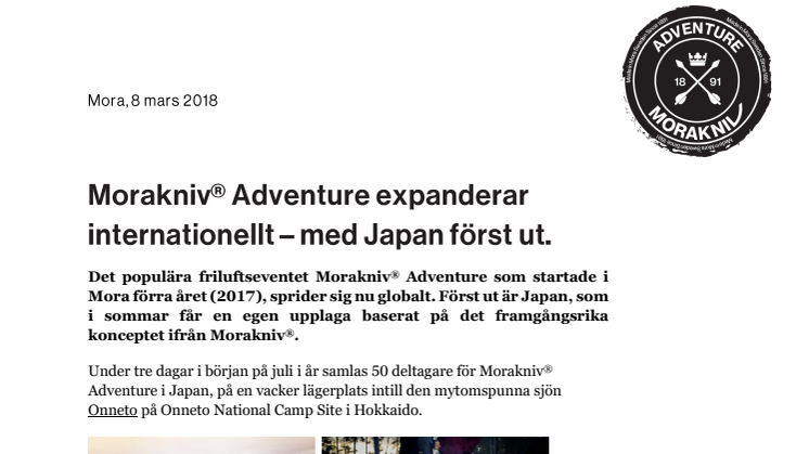 Morakniv® Adventure expanderar internationellt – med Japan först ut.