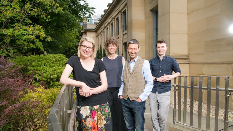 Left to right: Dr Claudine van Hensbergen, Ruth Sheldon and Adam Goldwater of Great North Museum: Hancock and Dr Gareth Roddy.