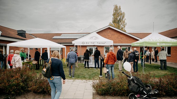 Linde energi anordnade ett välbesökt Öppet Hus, med bland annat utförsäljning av trohetsbonusar. Foto: Linde energi