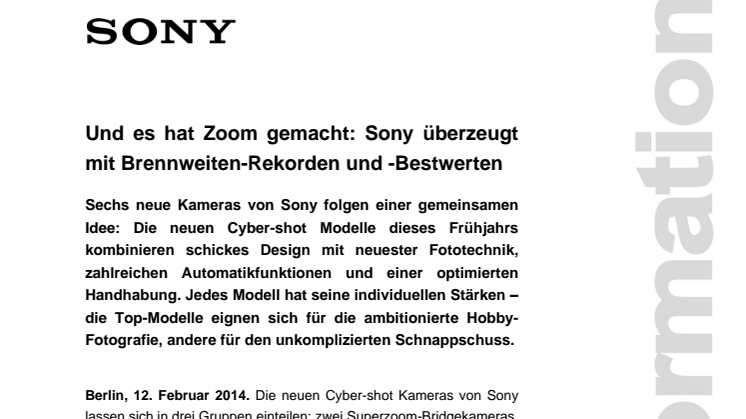 Und es hat Zoom gemacht: Sony überzeugt mit Brennweiten-Rekorden und -Bestwerten