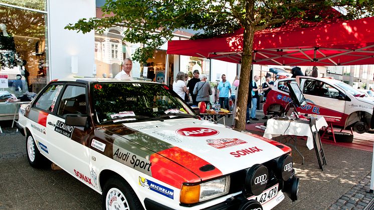 Toni Hansen med sin Audi 80 (foto: rallypics.dk)