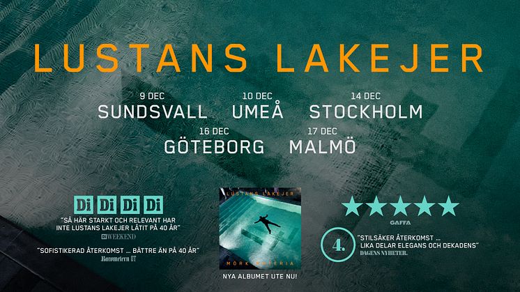 Efterlängtad december turné och fina ord om Lustans Lakejers album "Mörk Materia"