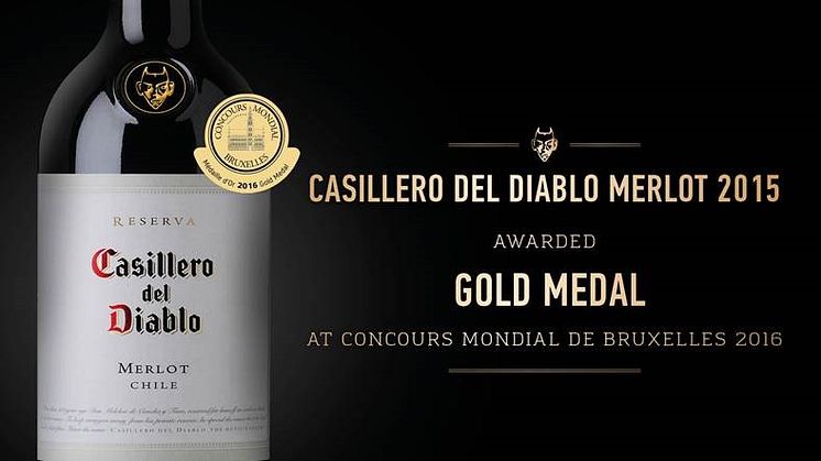Guld till Casillero del Diablo Merlot i Concours Mondial