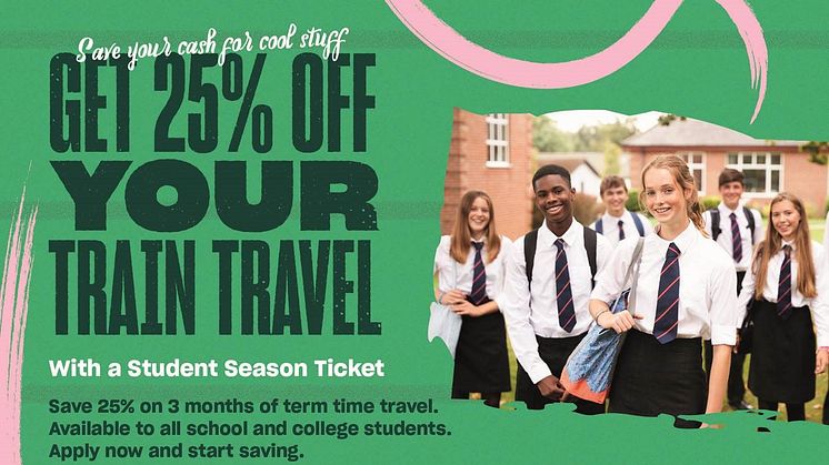 ​25% discount on train travel for students 