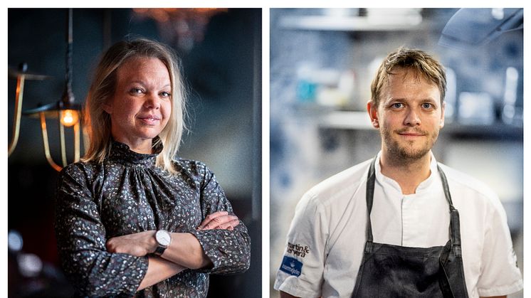 Lison Westermark, restaurangchef, och Olof Håsteen, köksmästare på Gotthards Krog