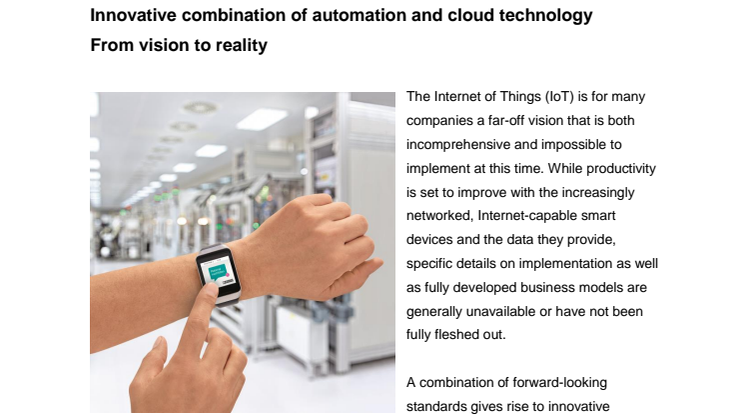 Innovative combination of automation and cloud technology