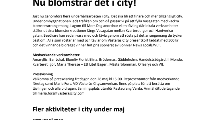 Nu blomstrar det i city!