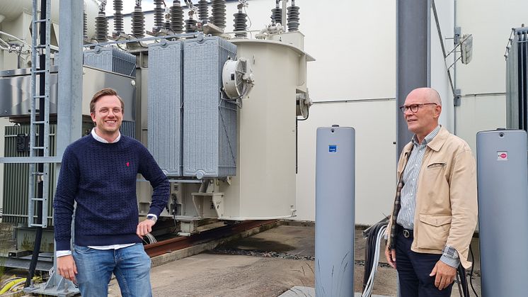 Från vänster: Pontus Claesson, Härryda Energi och Jan-Åke Hedin, Gomero Nordic