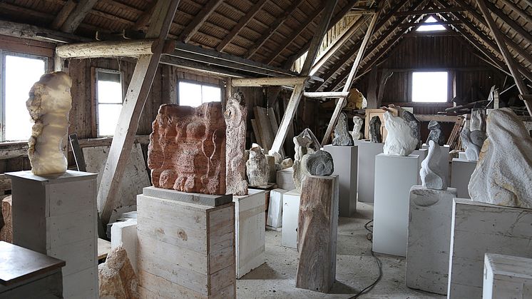 Staffan Nihléns ateljé Romeleåsen, Ystad, 2016. Foto: Lunds konsthall