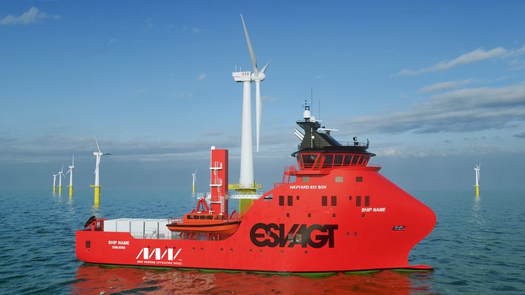 Ny ESVAGT SOV skal supportere MHI Vestas Offshore Wind i Deutsche Bucht Wind Farm projektet.