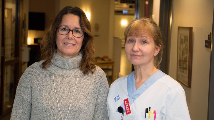 Eva Sjödin Eriksson, avdelningschef och Ulrika Norén Nyström, barnonkolog och medicinsk chef på barnavdelning 3 vid Norrlands universitetssjukhus