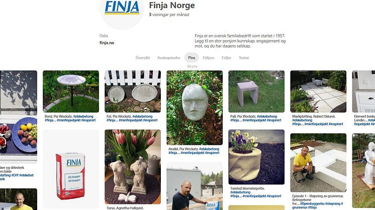 Vi flytter inn på Pinterest