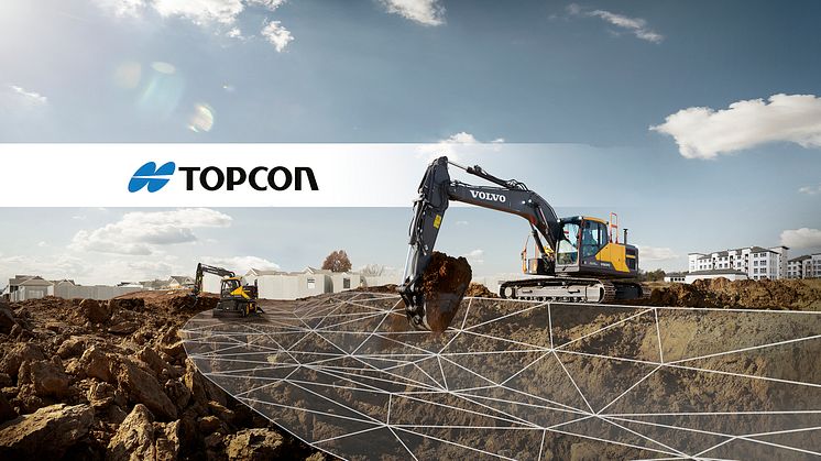 Integrering av Topcon 3D-MC med Volvo Active Control höjer ribban inom grävprecision