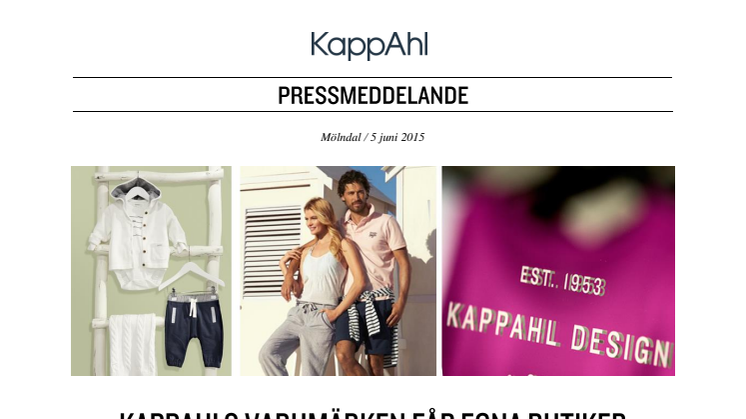 KappAhls varumärken får egna butiker
