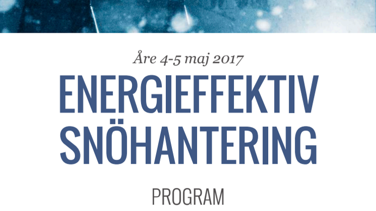 Pressinbjudan till Snökonferens i Åre 4-5 maj