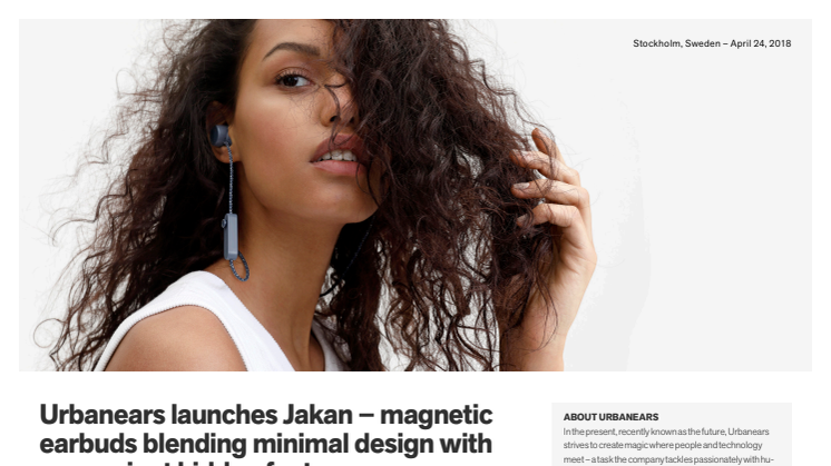 Urbanears launches Jakan – magnetic earbuds blending minimal design with convenient hidden features.