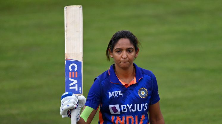 Harmanpreet Kaur made a sparkling 142. Photo: Getty Images 