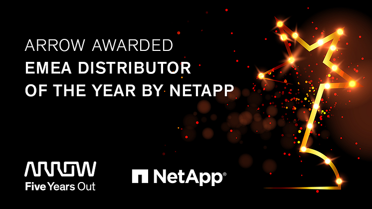 Arrow Electronics vinner NetApp EMEA 2020 Partner Excellence Award