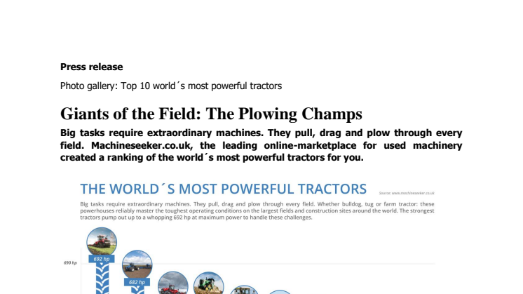 Top 10 world´s most powerful tractors 