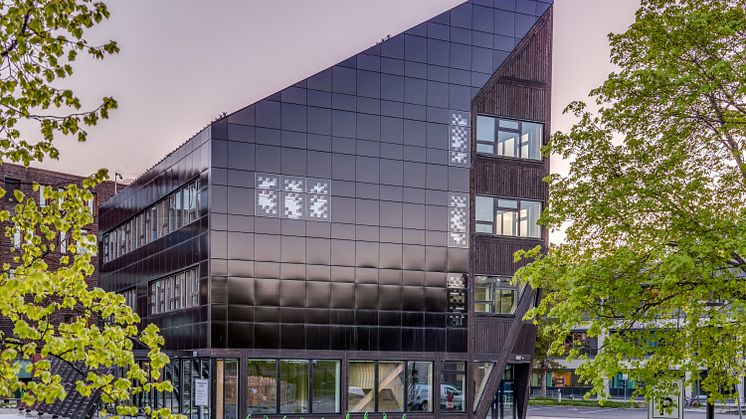ZEB-laboratoriet, ett föregångsprojekt inom nollutsläppsbyggnader. Foto: NTNU Trondheim – Nicola Lolli, SINTEF.