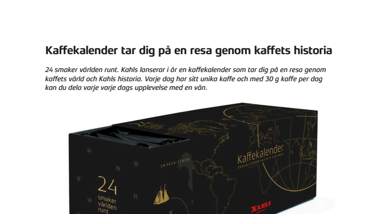 Ny Kaffekalender gör Kahls tekalender sällskap i årets julförsäljning