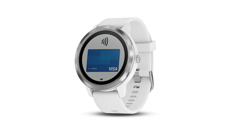 Visa integriert bequemes und sicheres Bezahlen in die Garmin® vívoactive 3 Smartwatch 