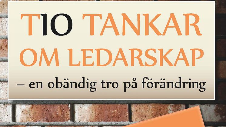 Årets Ledarutvecklare 2013 ger ut boken "Tio tankar om ledarskap" på Lava Förlag