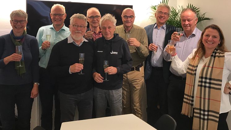  Från vänster: Eva-Lena Tullborg, Jan Bergland, Sven Åke Larsson, Åke Darfeldt, Lars Dahlström, Bo Bergman, Holger Eriksson, Nils Olofsson, Klementina  Österberg