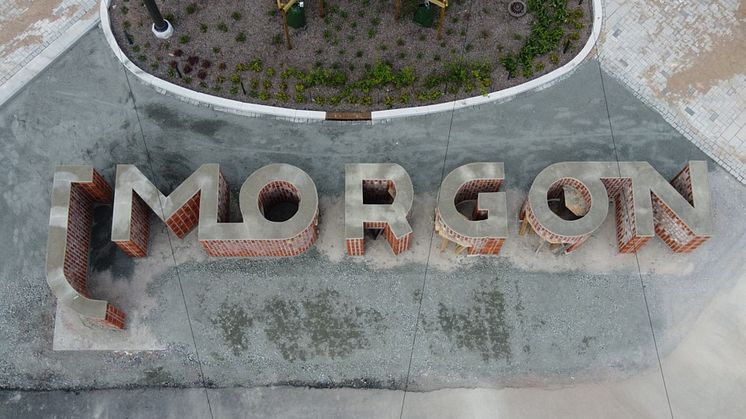 Konstverket "Imorgon" sett från ovan. Bild: Karlstads kommun.
