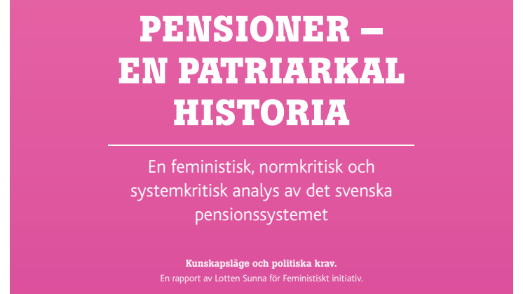 Feministiskt initiativs Pensionsrapport 20160705