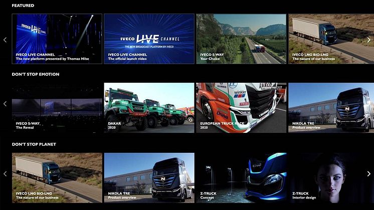 IVECO går i spetsen med IVECO LIVE CHANNEL – den nya sändningsplattformen riktad till transportvärlden