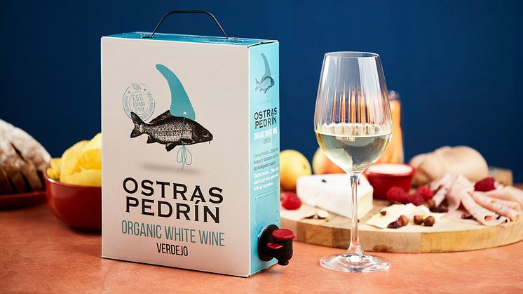 Nyhet! Den 1 juni kommer OSTRAS PEDRIN- en ekologisk box på druvan Verdejo, finnas i alla Systembolagsbutiker.