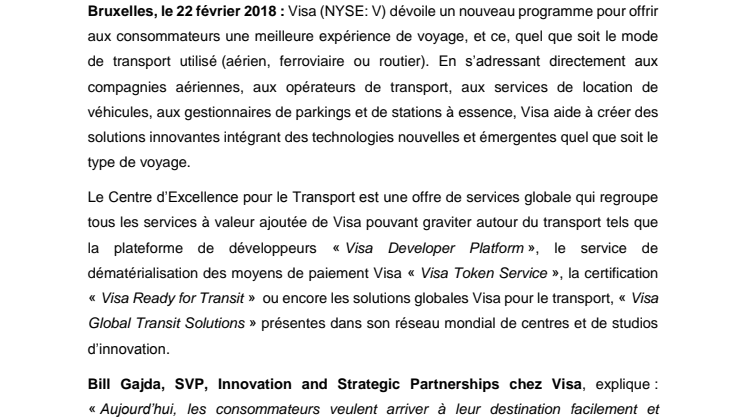 Visa lance un programme pour améliorer l’expérience de voyage