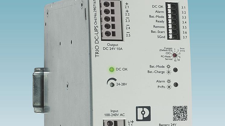 DC UPS med integreret strømforsyning