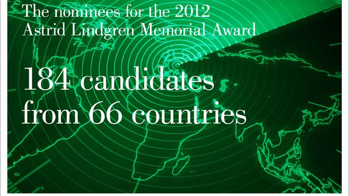 184 candidates nominated for the Astrid Lindgren Memorial Award 2012 