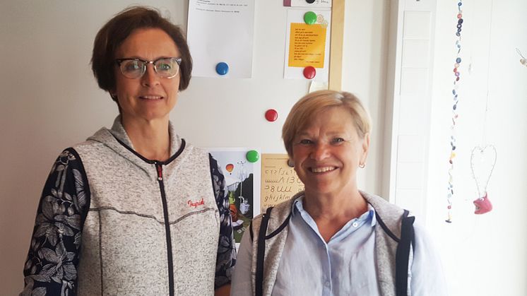 Ingrid Olsson och Karin Svensson, sjukhuslärare på Norrlands universitetssjukhus.