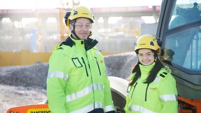 Ramirent levererar mark- och anläggningsmaskiner till ombyggnationen av Rotebroleden i Stockholm 