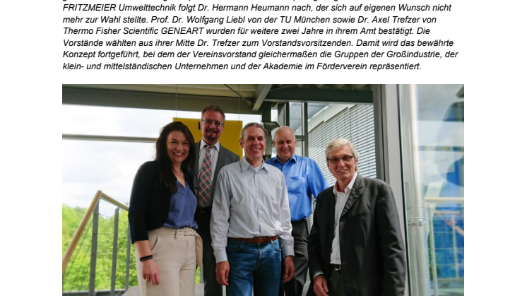 Wechsel im Vorstand des Fördervereins Industrielle Biotechnologie Bayern e.V.