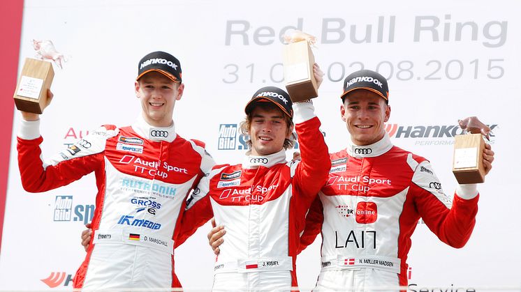 Audi Sport TT Cup - Dennis Marschall (D), Jan Kisiel (PL), Nicolaj Møller Madsen (DK)