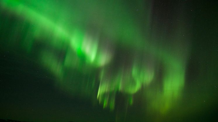 Norrsken som dansar över himlen. Foto: Hans Nilsson, IRF