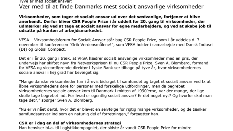 Tyve år med socialt ansvar: Vær med til at finde Danmarks mest socialt ansvarlige virksomheder