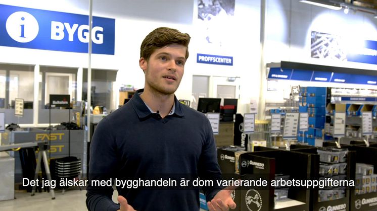 Film om att jobba i Byggmaterialhandeln sponsrad av Stockholms Trävaruhandelsförening.