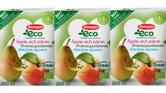 Semper återkallar Eco äpple & pärondryck