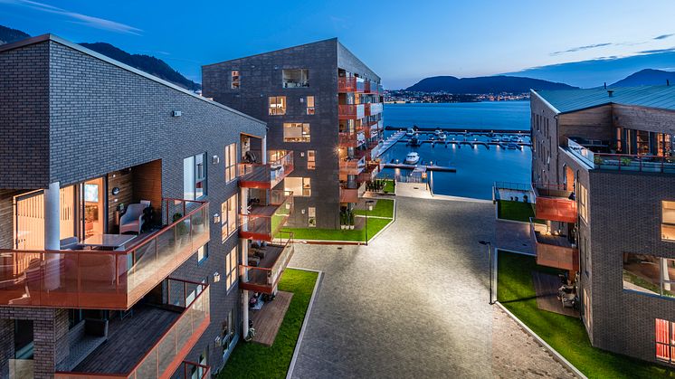I år er det åttende gang Arkitektur- og byformingsprisen for Bergen kommune deles ut. Elsesro Brygge fikk hendrende omtale. Foto: Hundven-Clements Photography