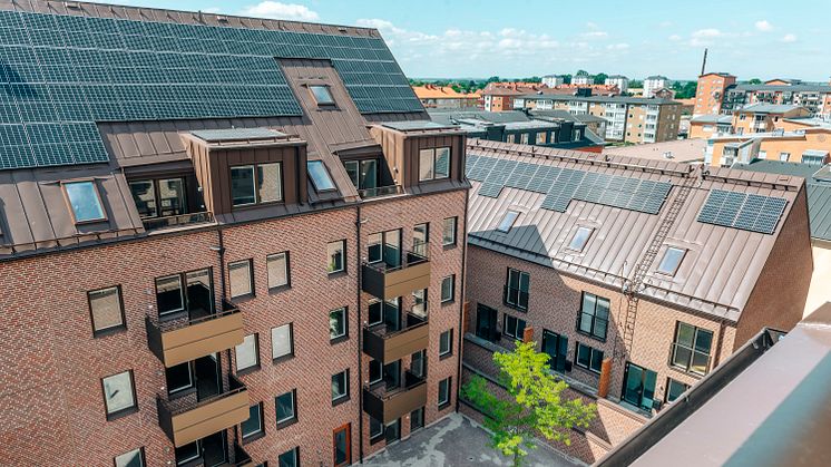 Nybyggda Kvarteret Slaktaren i centrala Eslöv blir självförsörjande på energi.