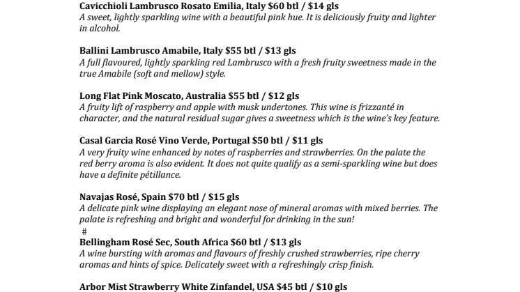 “PRETTY IN PINK” - FUN AND FLIRTY ROSÉ WINES