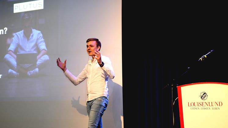Der Jungunternehmer Andrè Braun inspirierte in seinem Vortrag das Louisenlunder Kollegium