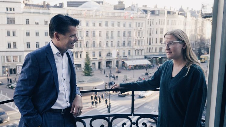 Peter Hellgren, vd för Consid & Helena Samsioe, vd och grundare på GLOBHE Drones